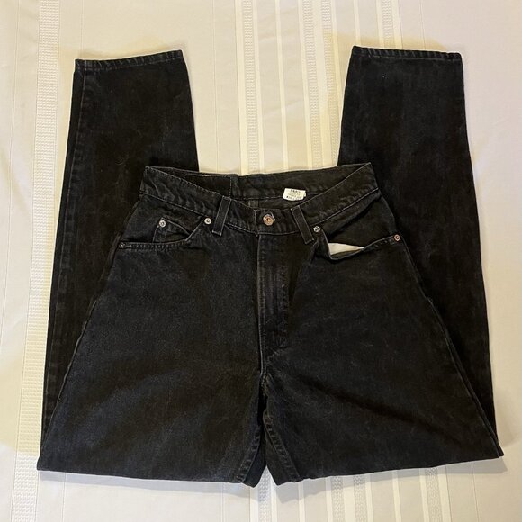 Vintage 90s Levis 560 Orange Tab Jeans 30x32 (28x32) Black Loose Tapered Faded - Picture 4 of 8